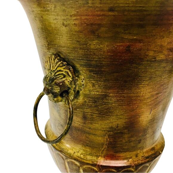 Large French Metal Urn, Rustic Planter with Handles - Picture 2 of 5